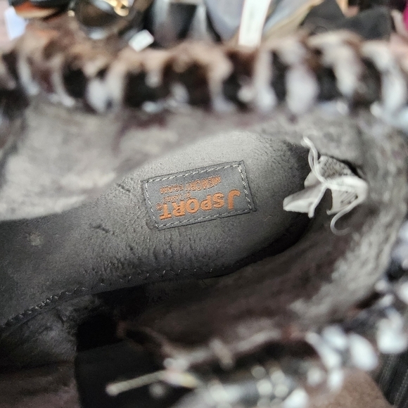 JSport Darcie Black Lined Ankle Sweater Boots - Picture 4 of 13